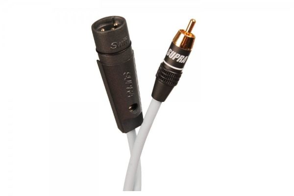 SUPRA SUBLINK 1RCA-1XLR/M WHITE 8M