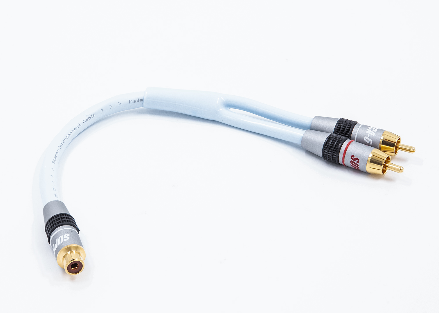 SUPRA Y-LINK 1RCA-2RCA F-M BLUE 25CM