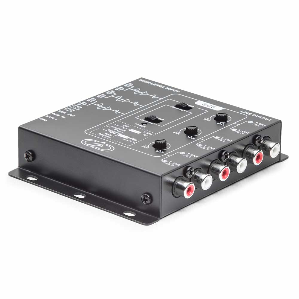 DD Audio SC6 6-kanavainen linjamuunnin