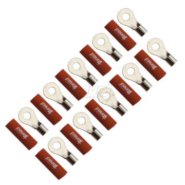 FOUR Connect 4-690933 M6 ring terminal 10mm², 10x red