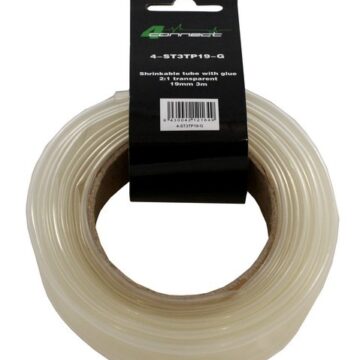 FOUR Connect 4-ST3TP19-G shrink tube with glue,  2:1 transparent, 19mm 3m