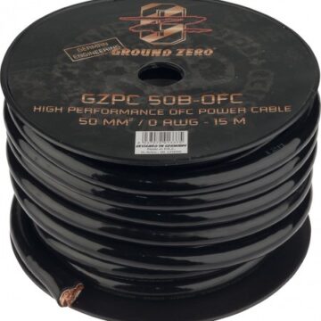 Ground Zero OFC virtakaapeli 50mm2 15m musta