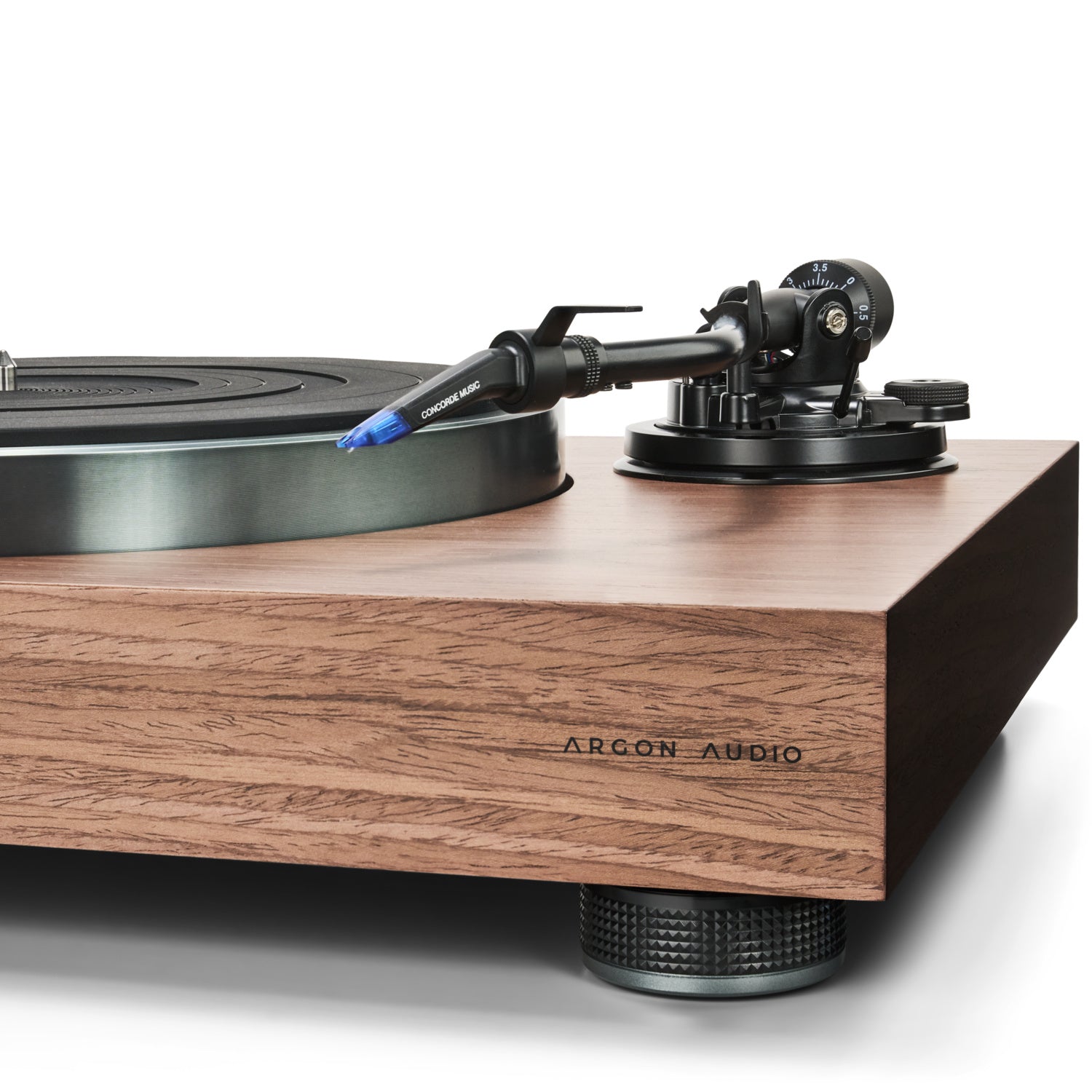 ARGONAURORA-WALNUT-5 Argon Audio AURORA vinilo grotuvas – Ruda (medžio)