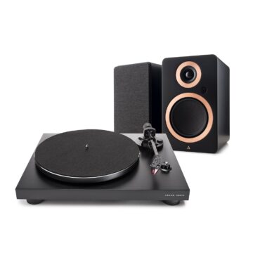 Argon Audio FORTE A5 + TT-3 PLUS HiFi komplektas (patefonas + aktyvios kolonėlės, pora) – Juoda / Juoda