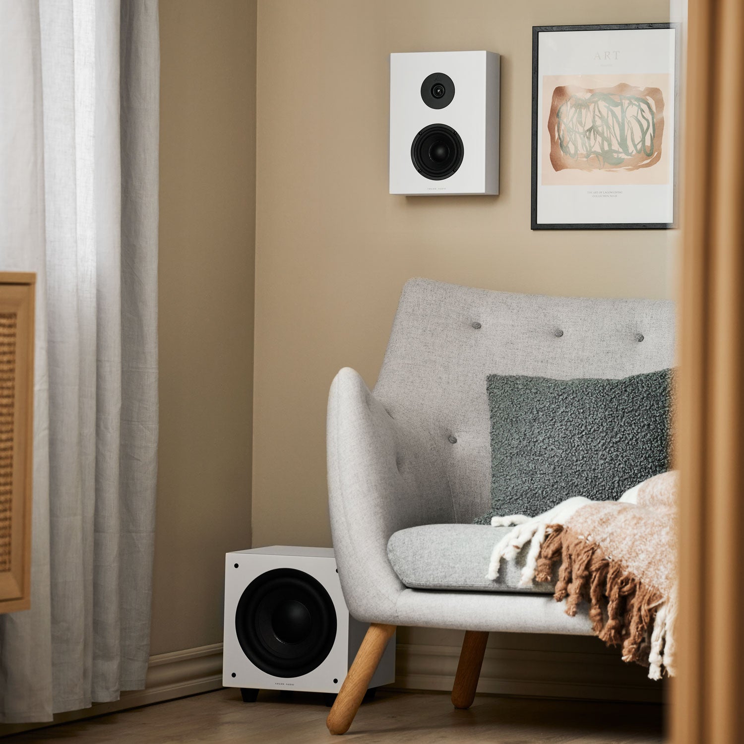 ARGONFORUS4WALL-WHITE-4 ARGON AUDIO Forus 4 WALL WHITE