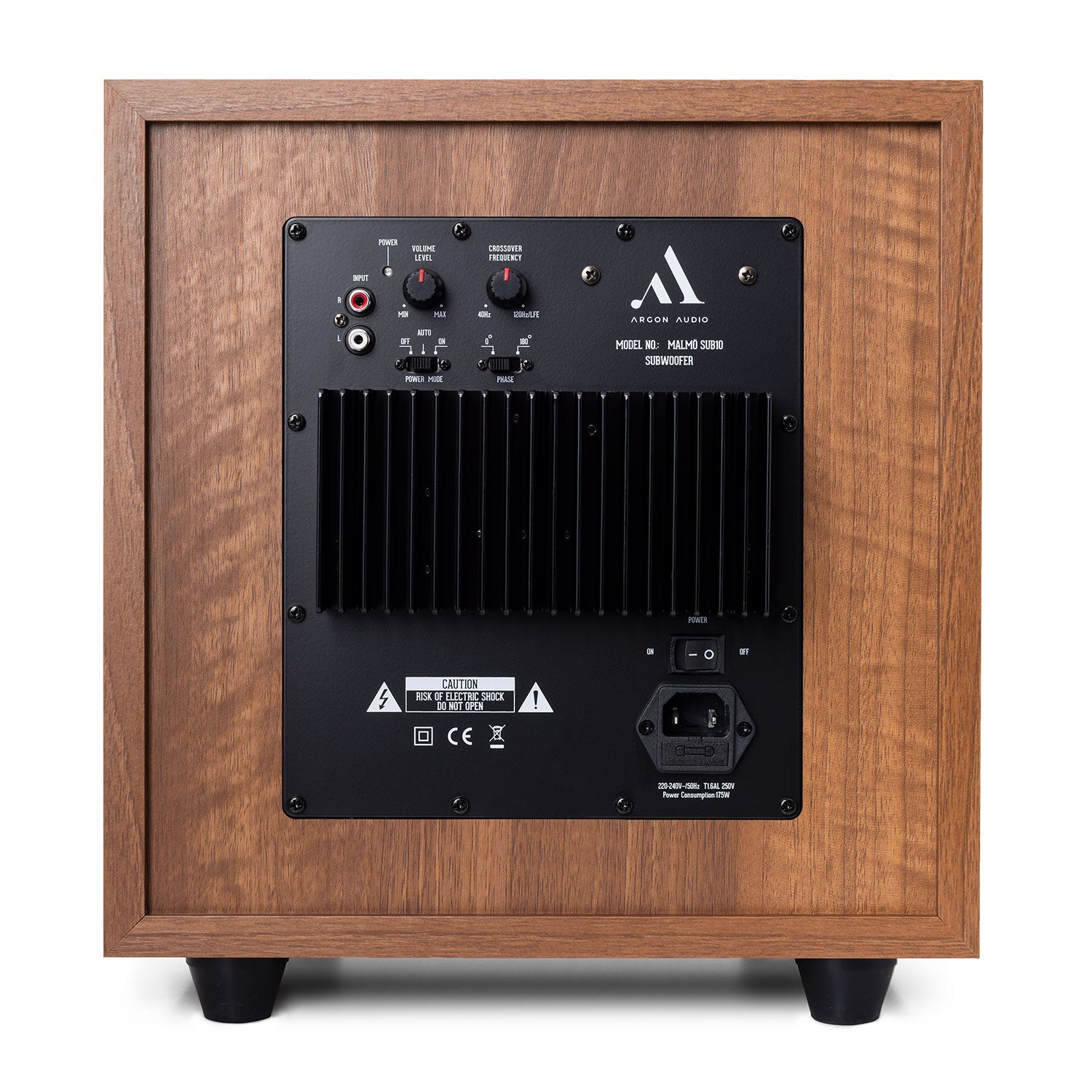 ARGONMALMOSUB10-WALNUT-3 ARGON AUDIO Malmo SUB 10 WALNUT