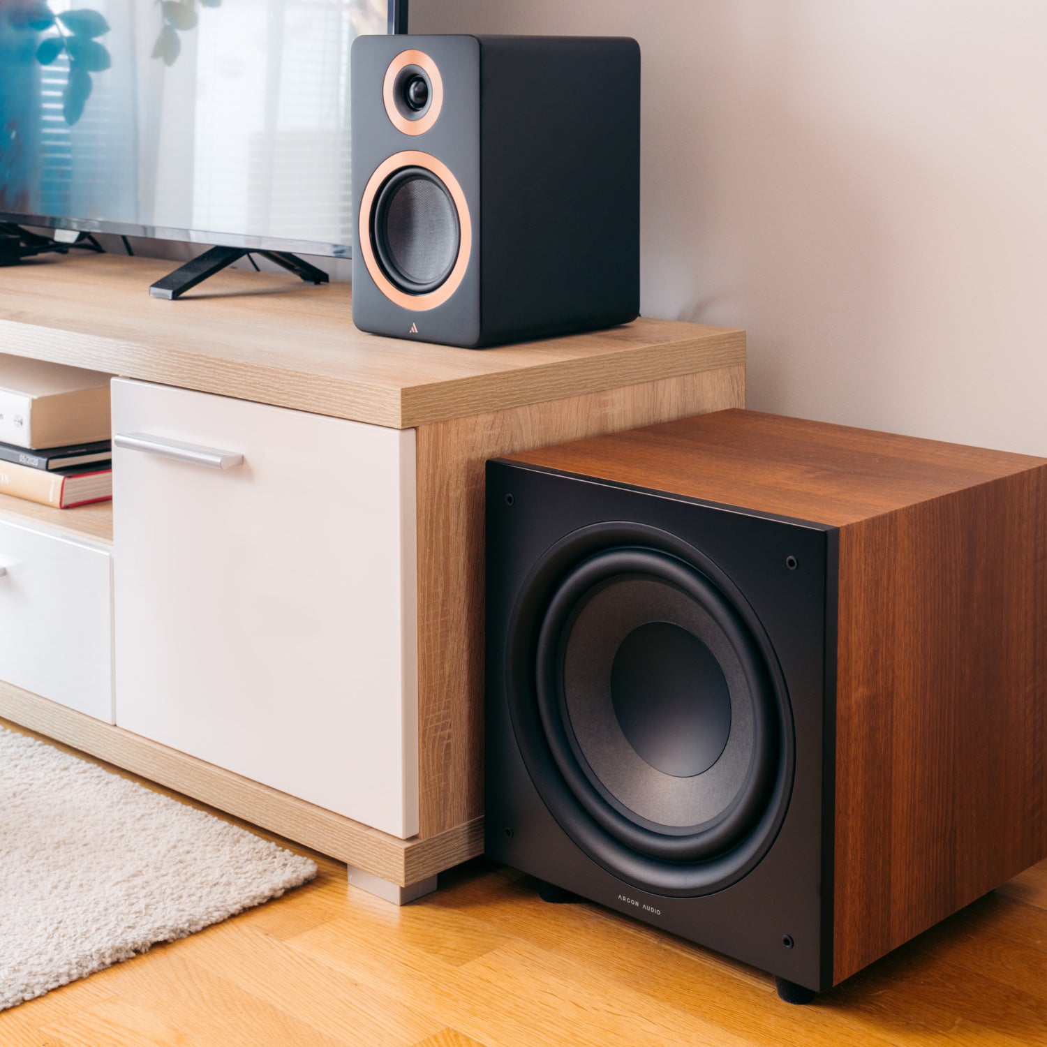 ARGONMALMOSUB10-WALNUT-4 ARGON AUDIO Malmo SUB 10 WALNUT