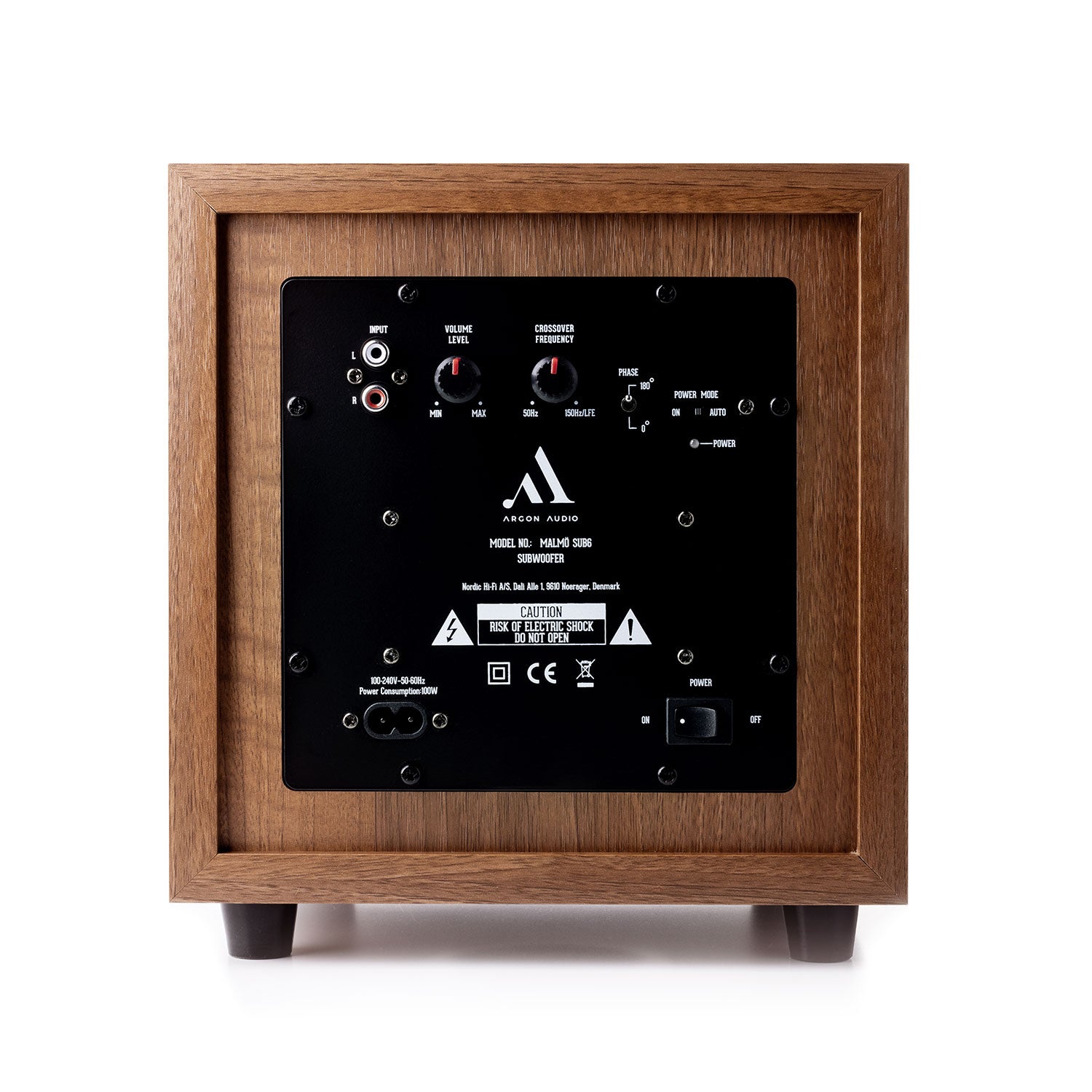 ARGONMALMOSUB6-WALNUT-3 ARGON AUDIO Malmo SUB 6 WALNUT