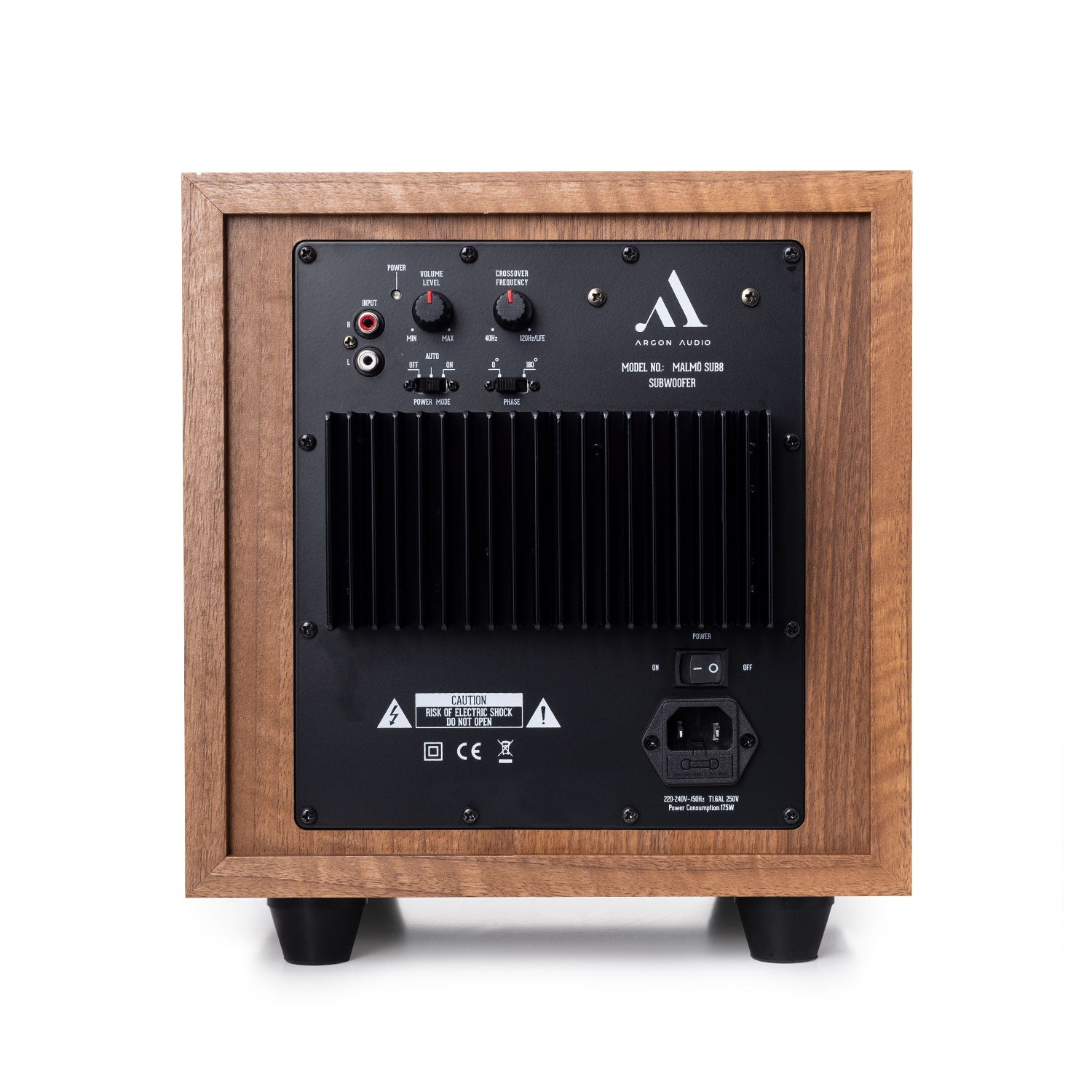 ARGONMALMOSUB8-WALNUT-3 ARGON AUDIO Malmo SUB 8 WALNUT