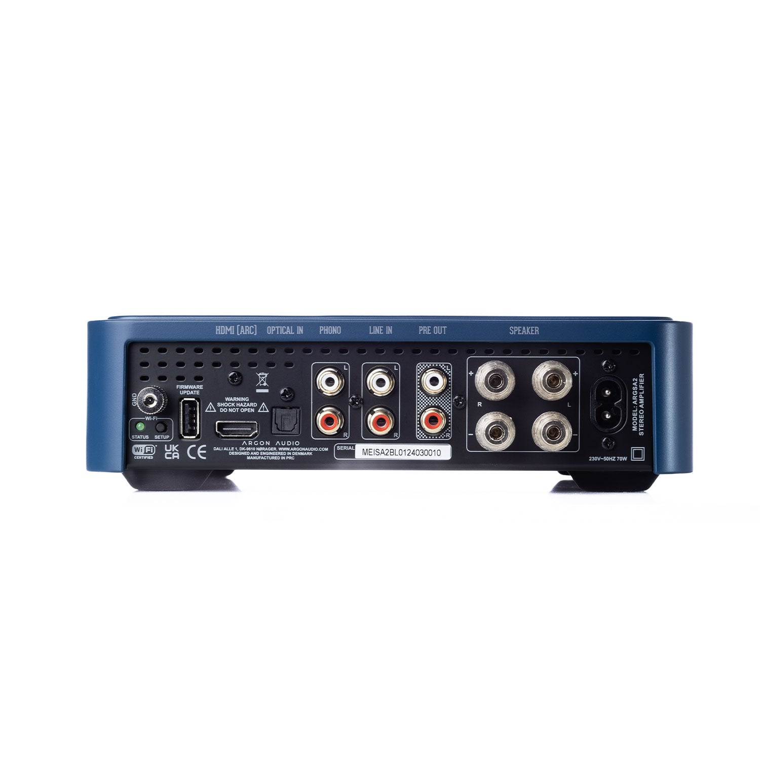 ARGONSA2-BLUE-4 Argon Audio SA2 stereo srautinio transliavimo stiprintuvas – Mėlyna