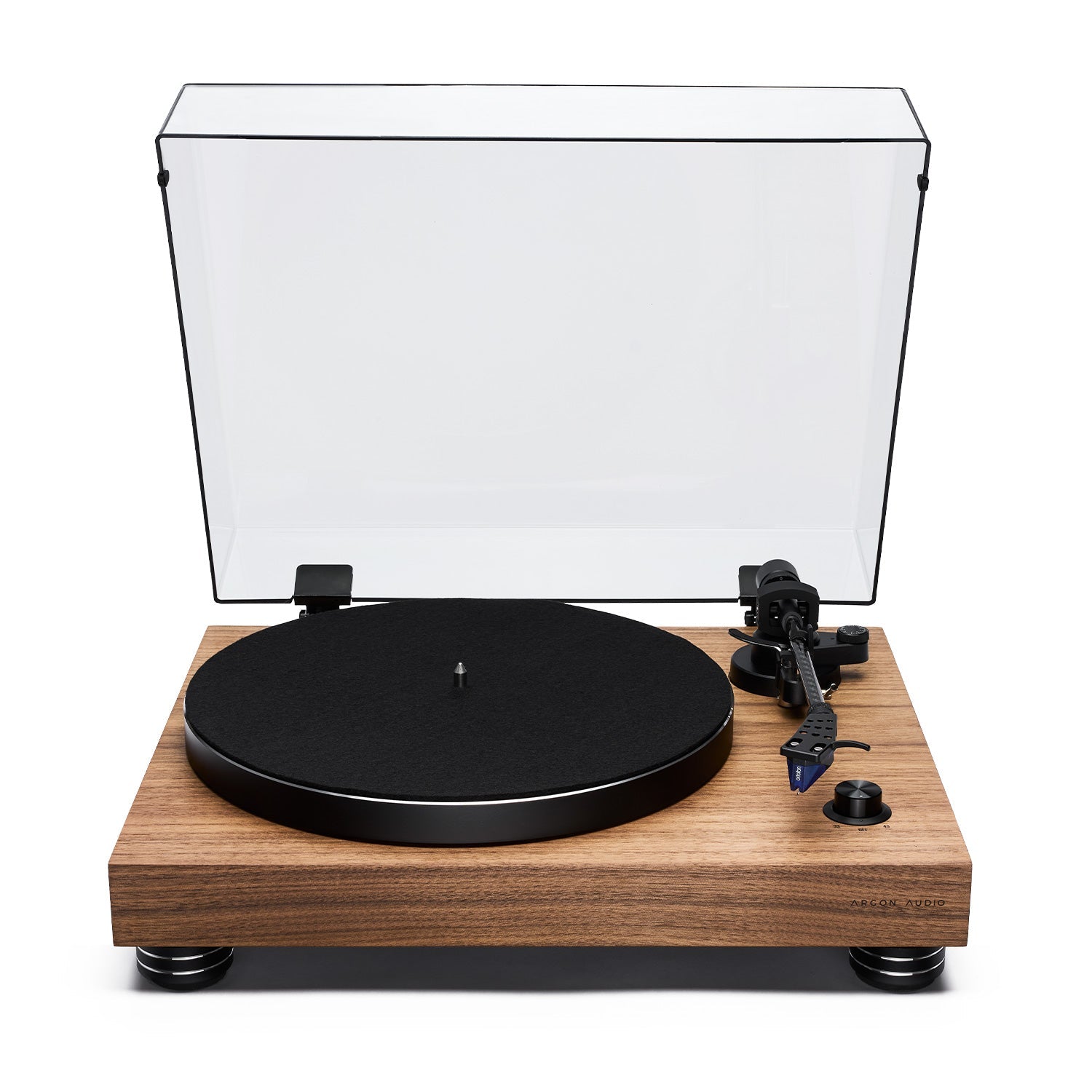 ARGONTT4MK2-WALNUT-3 Argon Audio TT-4 MK2 vinilo plokštelių grotuvas – Ruda (medžio)