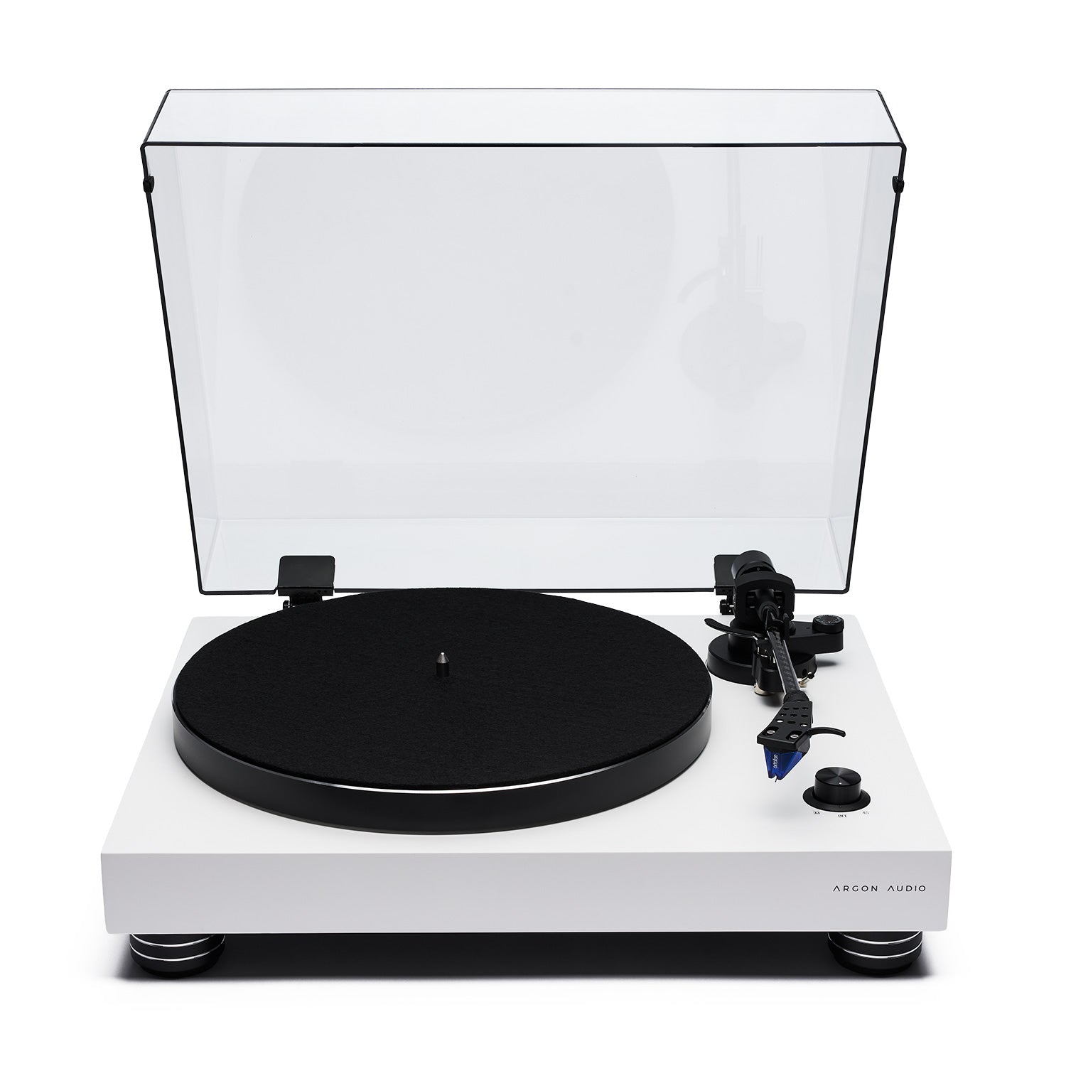 ARGONTT4MK2-WHITE-3 Argon Audio TT-4 MK2 vinilo plokštelių grotuvas – Balta