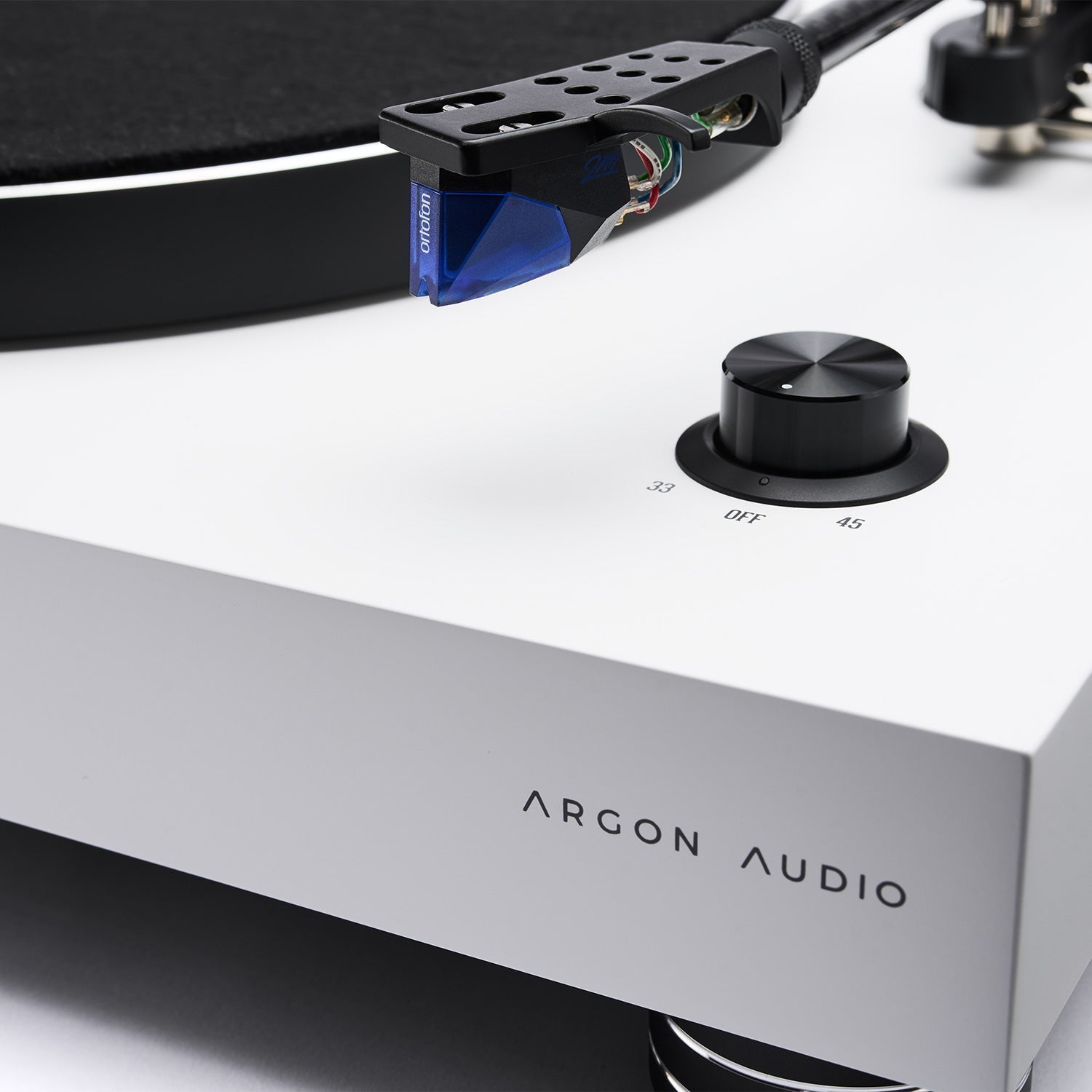 ARGONTT4MK2-WHITE-8 Argon Audio TT-4 MK2 vinilo plokštelių grotuvas – Balta