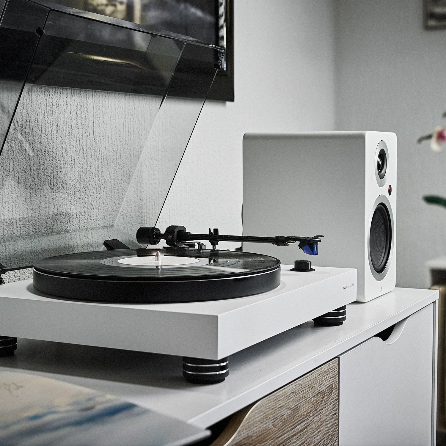 ARGONTT4MK2-WHITE-9 Argon Audio TT-4 MK2 vinilo plokštelių grotuvas – Balta