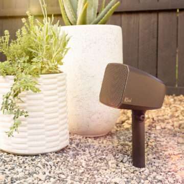 Klipsch Courtyard 2.0 Landscape Speakers (Pair) - Brown (weather-resistant)