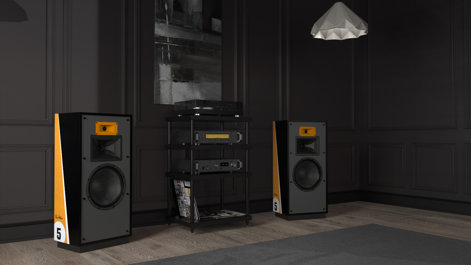KLIPSCHFORTEIVMCLARENEDITIONFLOORSTANDINGSPEAKER-MCLARENPAPAYAONBLACKASH-3 Klipsch Forte IV McLaren Edition Floorstanding Speaker - McLaren Papaya on Black Ash (Limited Edition Livery)