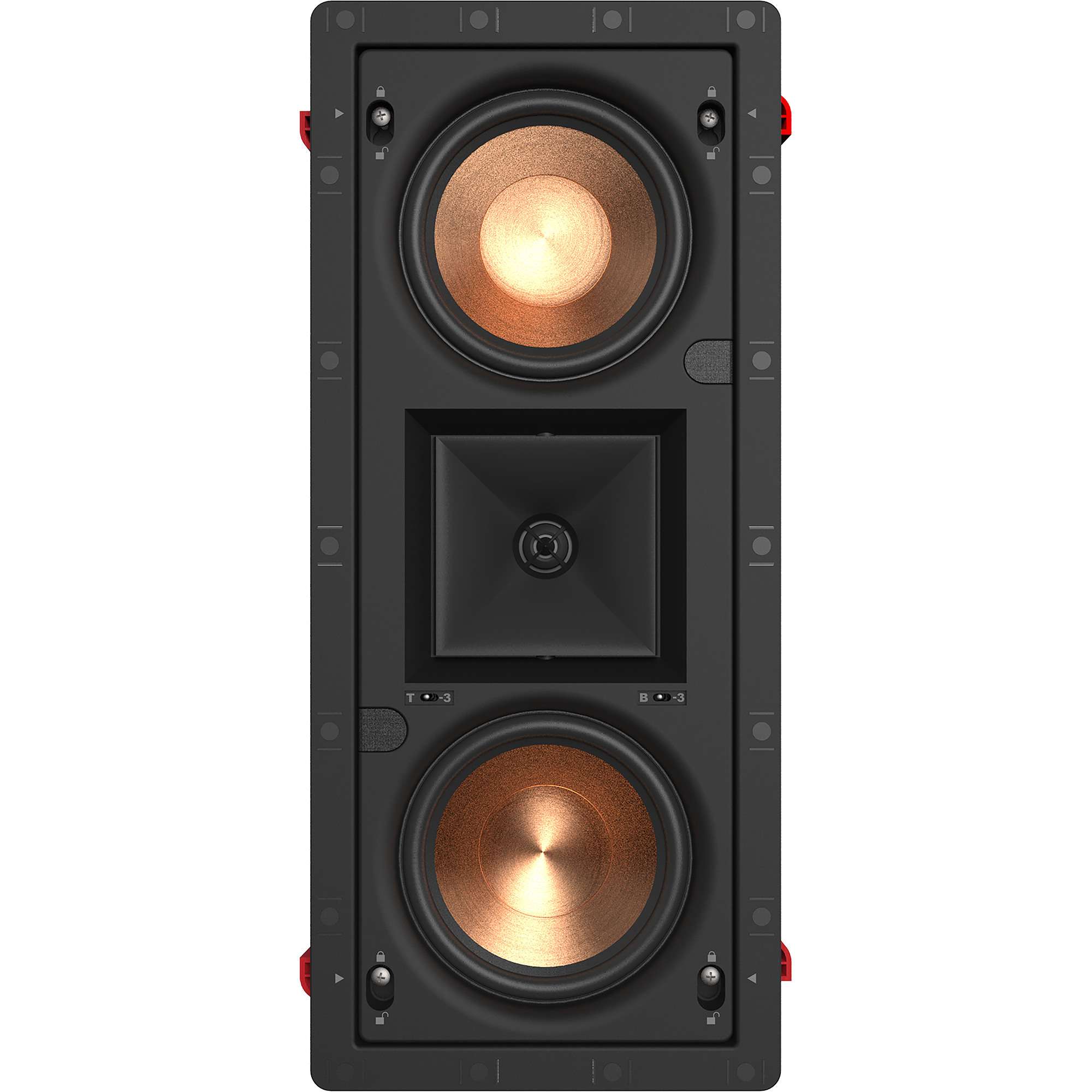 KLIPSCHPRO25RWLCRINWALLSPEAKER-BLACKBAFFLEFRAMEWHITEPAINTABLEGRILLE-6 KLIPSCH PRO-25-RW-LCR