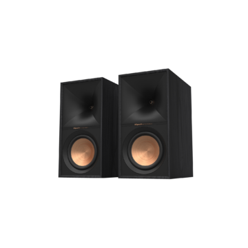 Klipsch R-60M Bookshelf Speakers (Pair) - Black textured wood grain vinyl