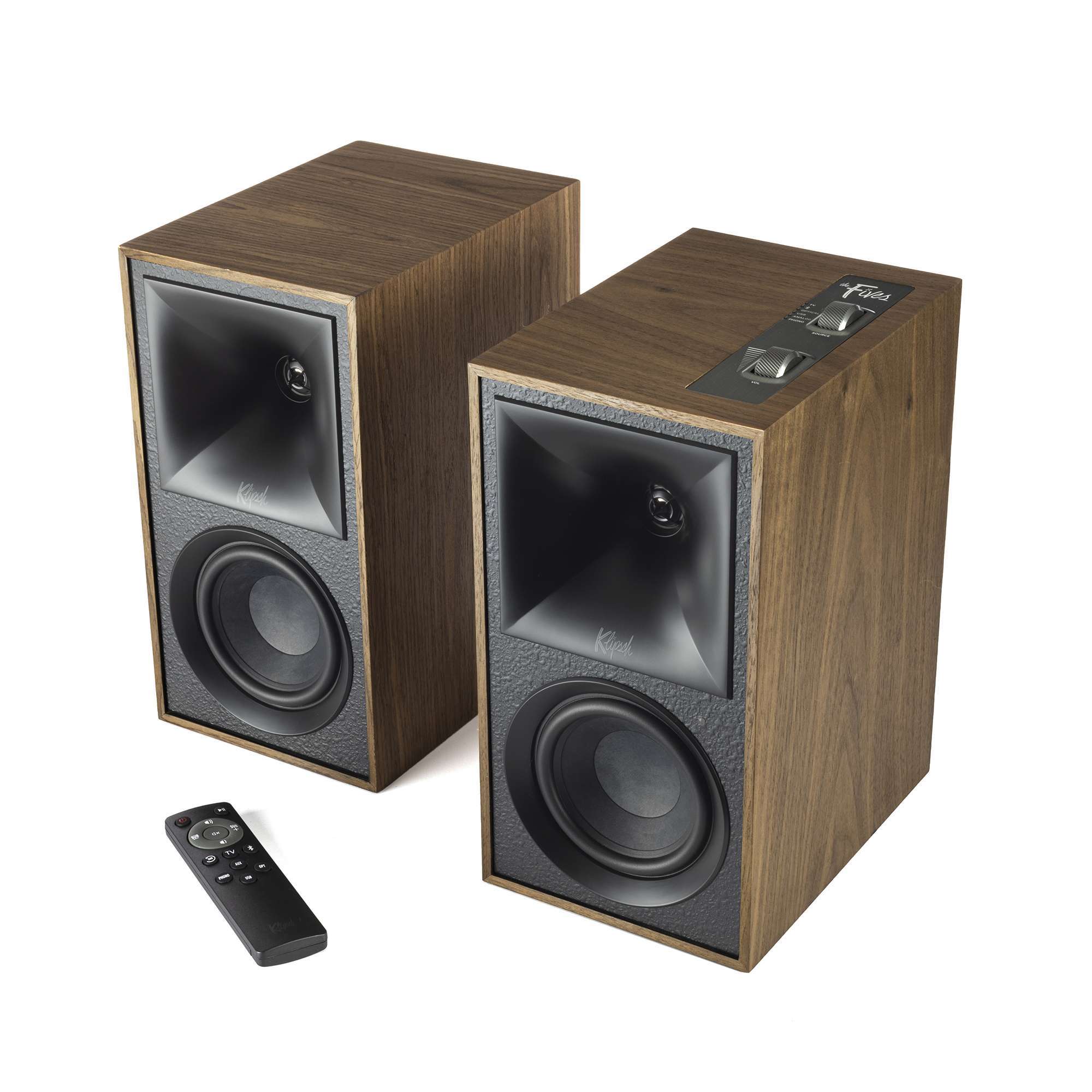 KLIPSCHTHEFIVESWIRELESSBOOKSHELFSPEAKERS-WALNUT-3 KLIPSCH The Fives walnut