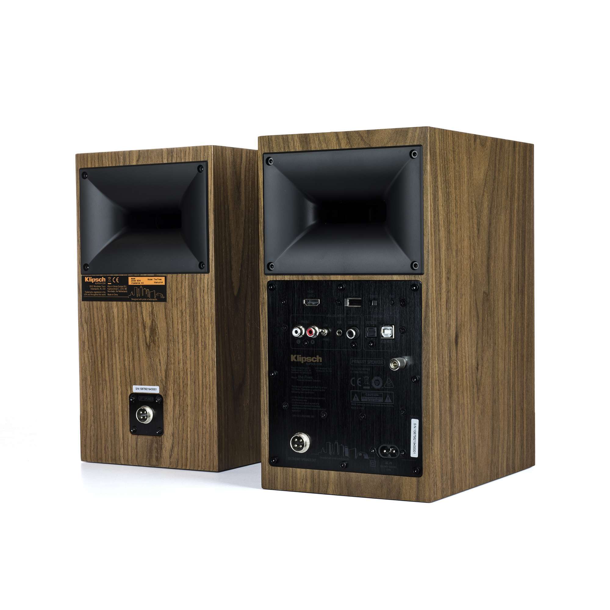 KLIPSCHTHEFIVESWIRELESSBOOKSHELFSPEAKERS-WALNUT-4 KLIPSCH The Fives walnut