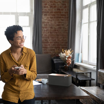 Klipsch The Three Plus Premium Wireless Speaker - Walnut