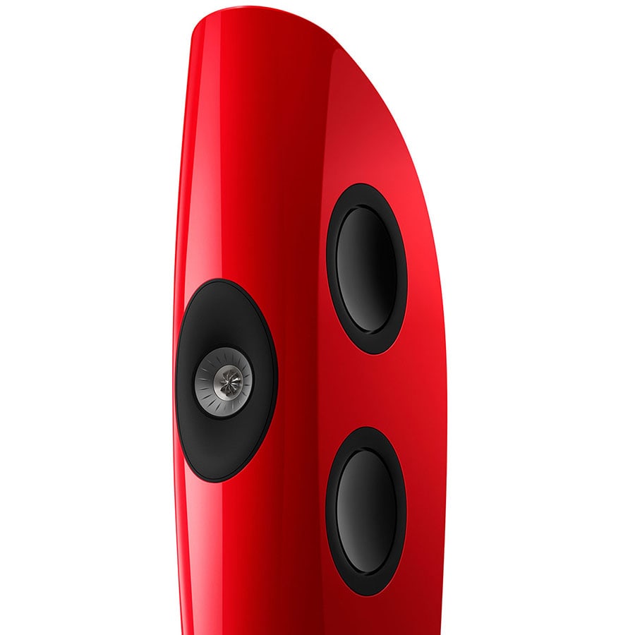 blade_sp4044k_product_uni-q_front-side KEF Blade One Meta grindinės kolonėlės (pora) – Charcoal Grey/Red