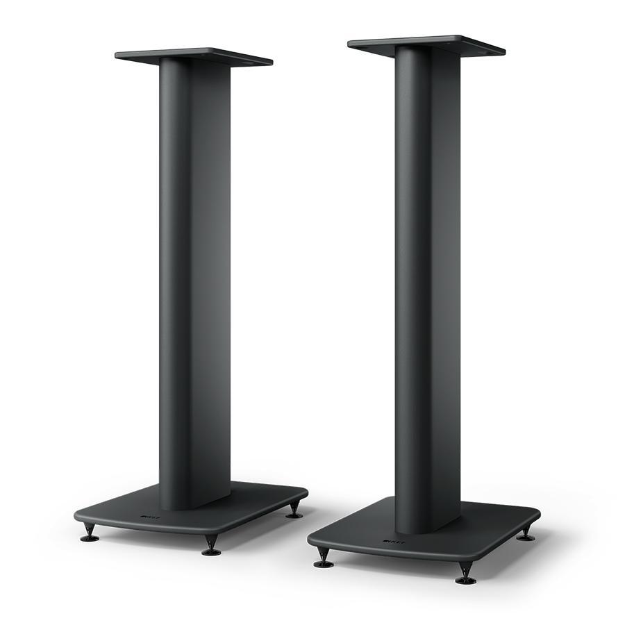 kef-s2-floor-stand-titanium-grey-s2-floor-stand_carbon-black_pair_floorstand-disc KEF S2 grindiniai stovai LS50 Meta / LS50 Wireless II kolonėlėms (pora) – Titanium Grey