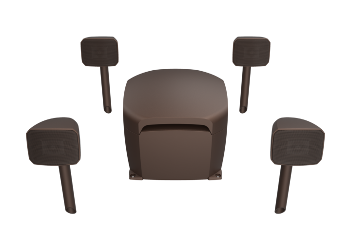 Klipsch Courtyard 4.1 Landscape Speaker System - Brown Matte