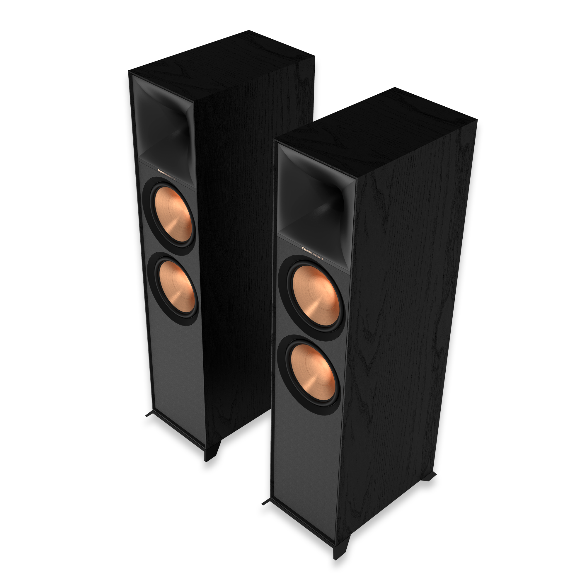 Klipsch R-800F Floorstanding Speaker - Black Textured Wood Grain
