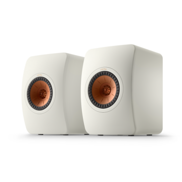 KEF LS50 Meta lentyninės kolonėlės (pora) – Mineral White