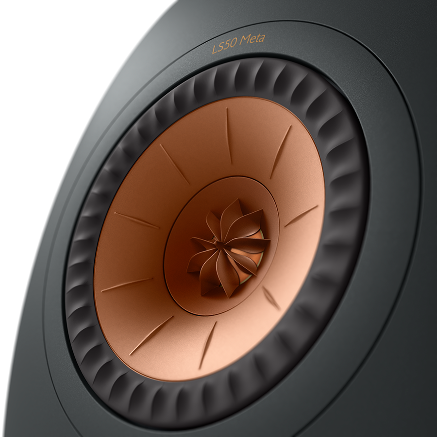 ls50-meta_sp4027b_product_uni-q_front-side-left KEF LS50 Meta lentyninės kolonėlės (pora) – Titanium Grey