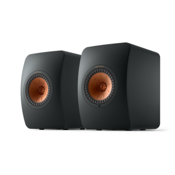 KEF LS50 Wireless II belaidės Hi-Fi kolonėlės (pora) – Carbon Black