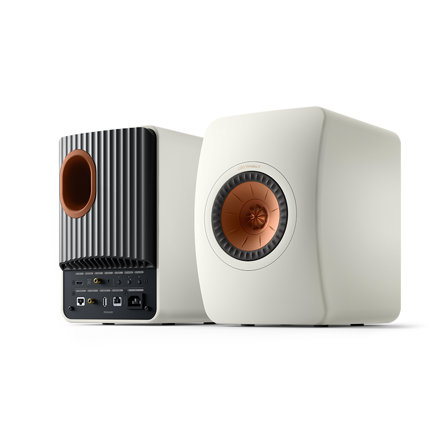 ls50-wireless-2_sp4025a_product__front-back KEF LS50 Wireless II belaidės Hi-Fi kolonėlės (pora) – Mineral White