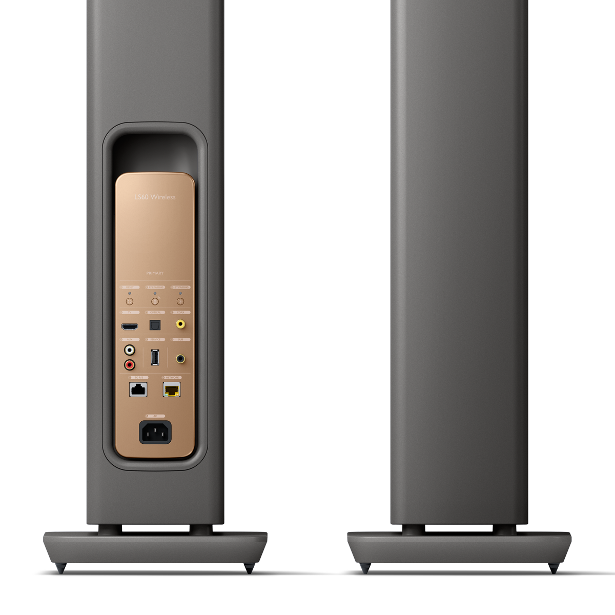 ls60-wireless_sp4017h_product__front-back_detail KEF LS60 Wireless belaidės grindinės kolonėlės (pora) – Carbon Black