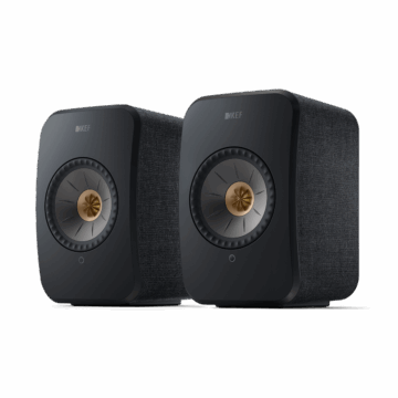 KEF LSX II belaidės Hi-Fi kolonėlės (pora) – Carbon Black