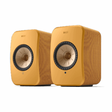 KEF LSX II belaidės Hi-Fi kolonėlės (pora) – Lava Red