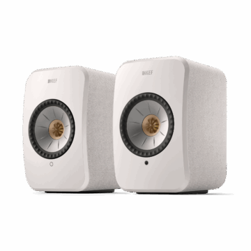 KEF LSX II belaidės Hi-Fi kolonėlės (pora) – Mineral White
