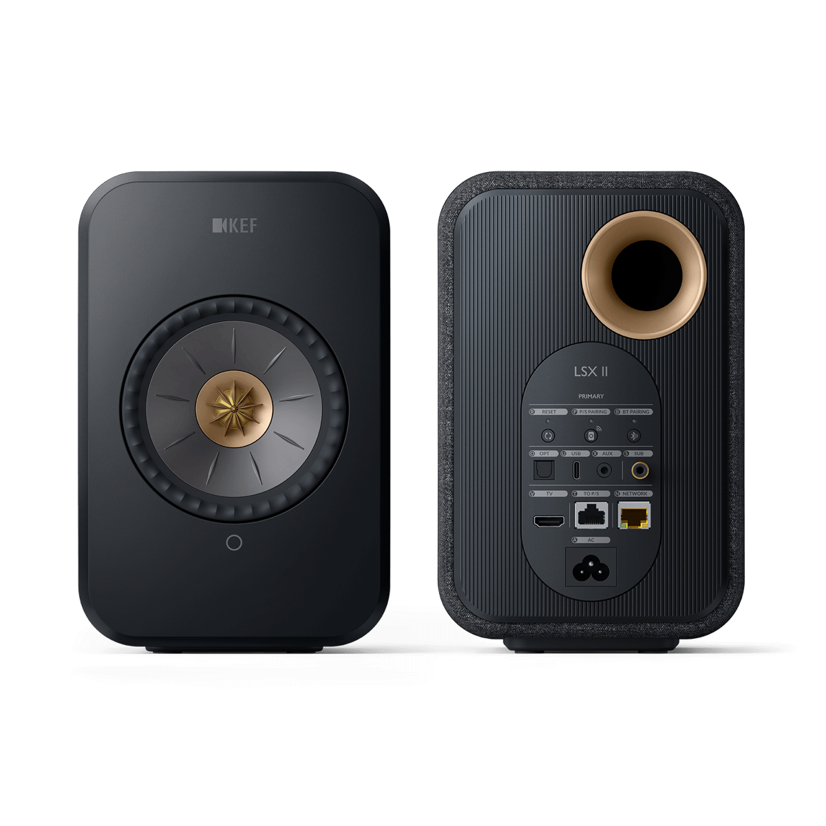 lsx-2_sp4041b_product__front-back-side KEF LSX II belaidės Hi-Fi kolonėlės (pora) – Amber Haze