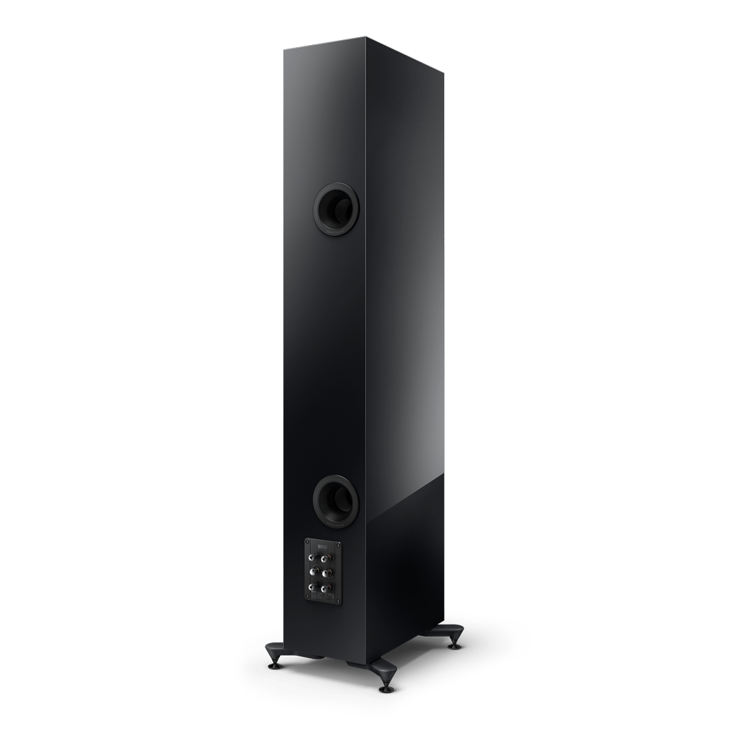 r11-meta_sp4056b1_product_grille_front-side-left KEF R11 Meta grindinės kolonėlės (pora) – Gloss Black