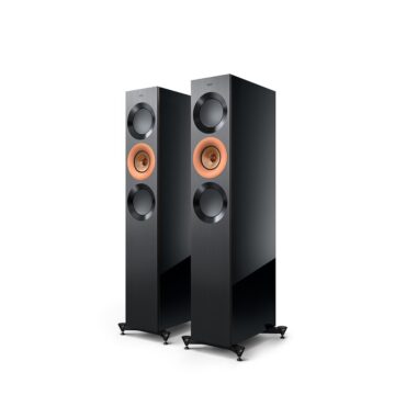 KEF Reference 3 grindinės kolonėlės (pora) – High Gloss Black/Copper