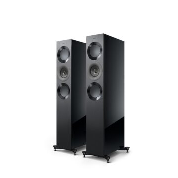 KEF Reference 3 grindinės kolonėlės (pora) – High Gloss Black/Grey