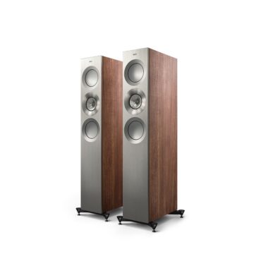 KEF Reference 3 grindinės kolonėlės (pora) – Satin Walnut/Silver