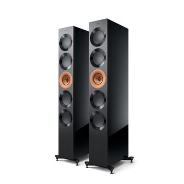 KEF Reference 5 grindinės kolonėlės (pora) – High Gloss Black/Copper