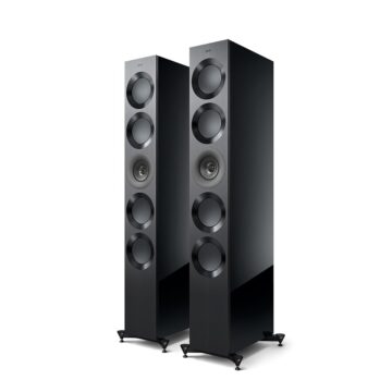 KEF Reference 5 grindinės kolonėlės (pora) – High Gloss Black/Grey