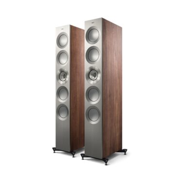 KEF Reference 5 grindinės kolonėlės (pora) – Satin Walnut/Silver