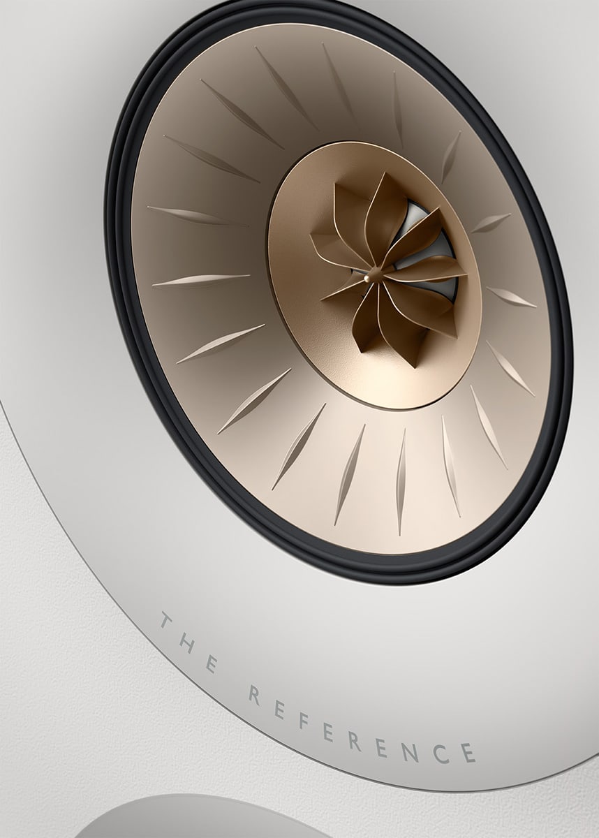 reference-5-floorstanding-speaker_sp4050a_product_uni-q_front-side-left KEF Reference 5 grindinės kolonėlės (pora) – High Gloss White/Blue