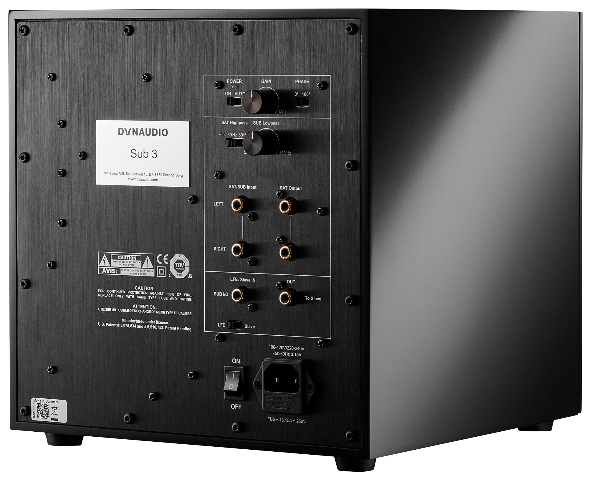 Dynaudio-Sub-3-juodas-matinis-5-Sub-3-back-black Dynaudio Sub 3 juodas matinis