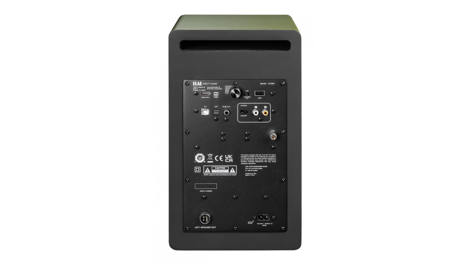 ELAC-Debut-ConneX-DCB61-alyvuogiu-zalias-pora-4-ELAC-ConneX-DCB61-Oliv-01-25-9 ELAC Debut ConneX DCB61 alyvuogių žalias (pora)